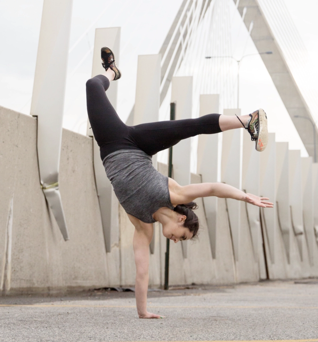 Registered dietitian doing handstand